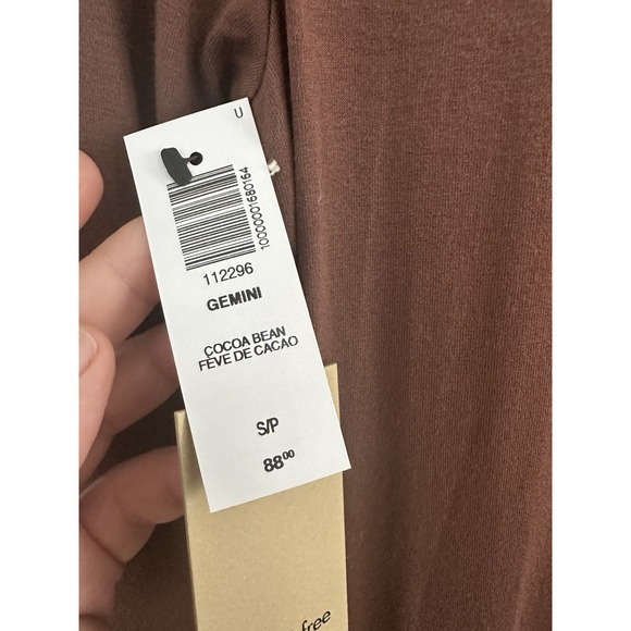 Aritzia Wilfred Womens Gemini Mock Neck L/S Dress S Cocoa Bean‎ Office Siren NWT - Picture 4 of 10